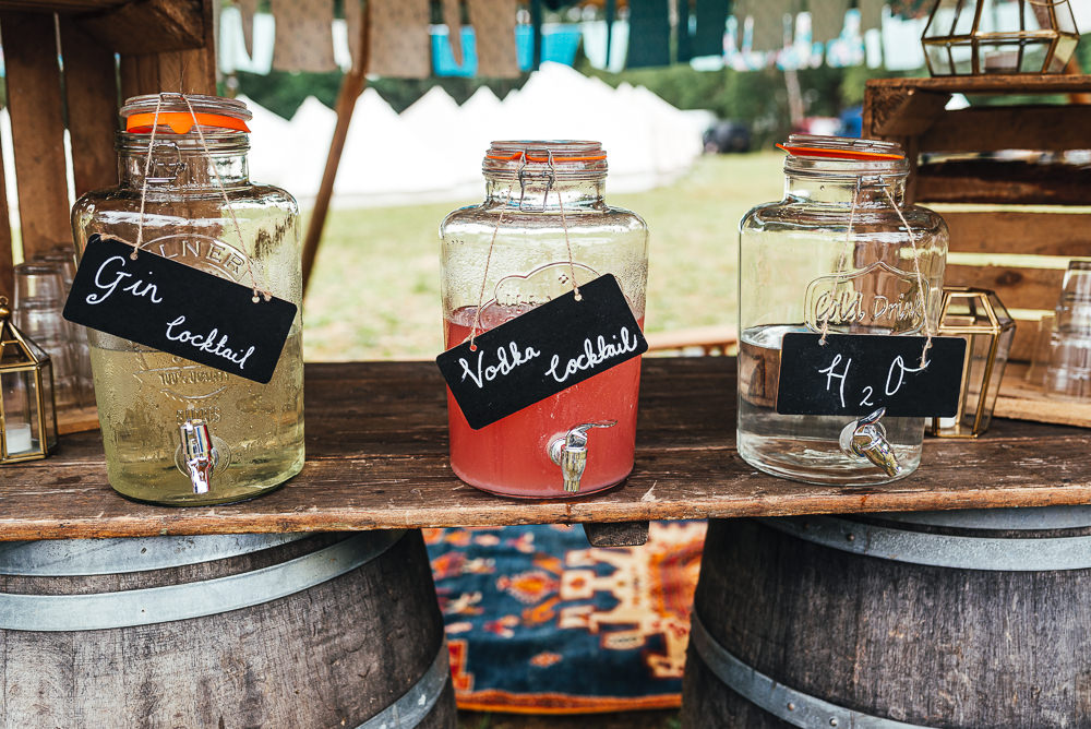 Bar Drinks Dispensers Festival Party Wedding Kirsty Mackenzie Photography