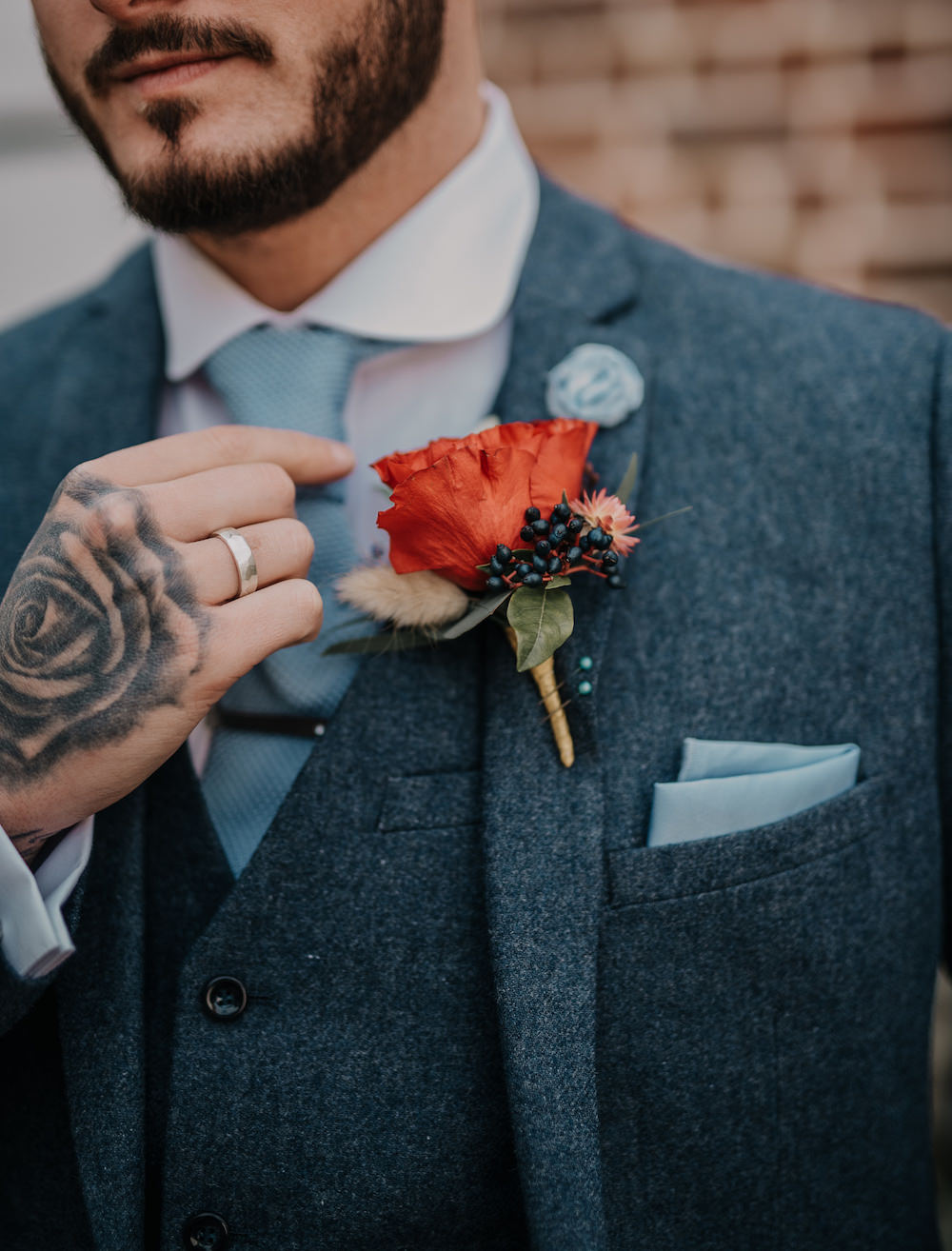 Groom Buttonhole Flowers France Elopement Ideas Pierra G Photography
