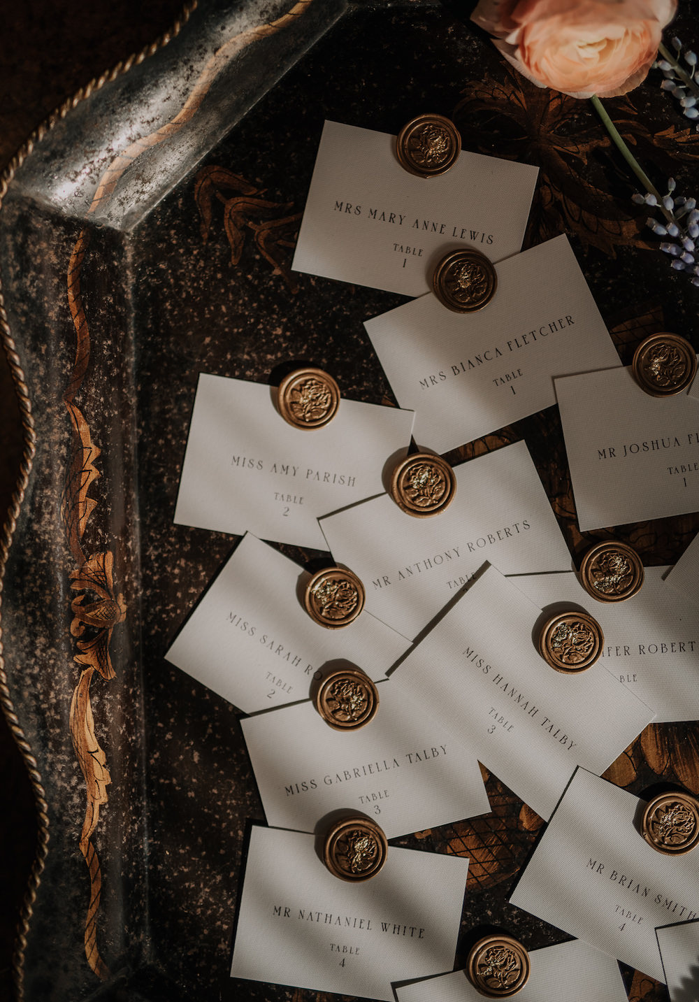 Place Name Cards Stationery Wax Seal France Elopement Ideas Pierra G Photography