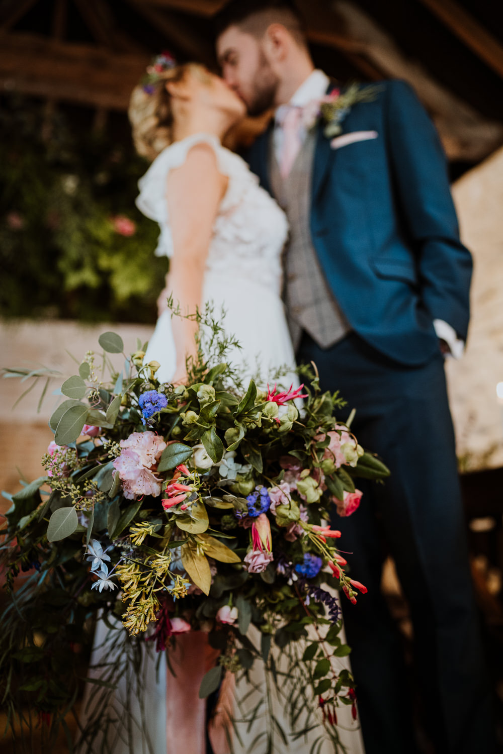 Bouquet Flowers Bride Bridal Wild Meadow Greenery Great Comp Garden Wedding Nicola Dawson Photography