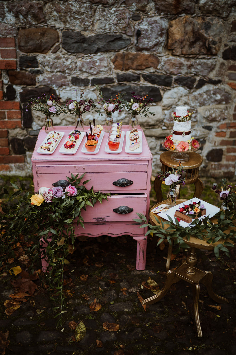 Grazing Food Table Sharing Platter Pink Dresser Great Comp Garden Wedding Nicola Dawson Photography