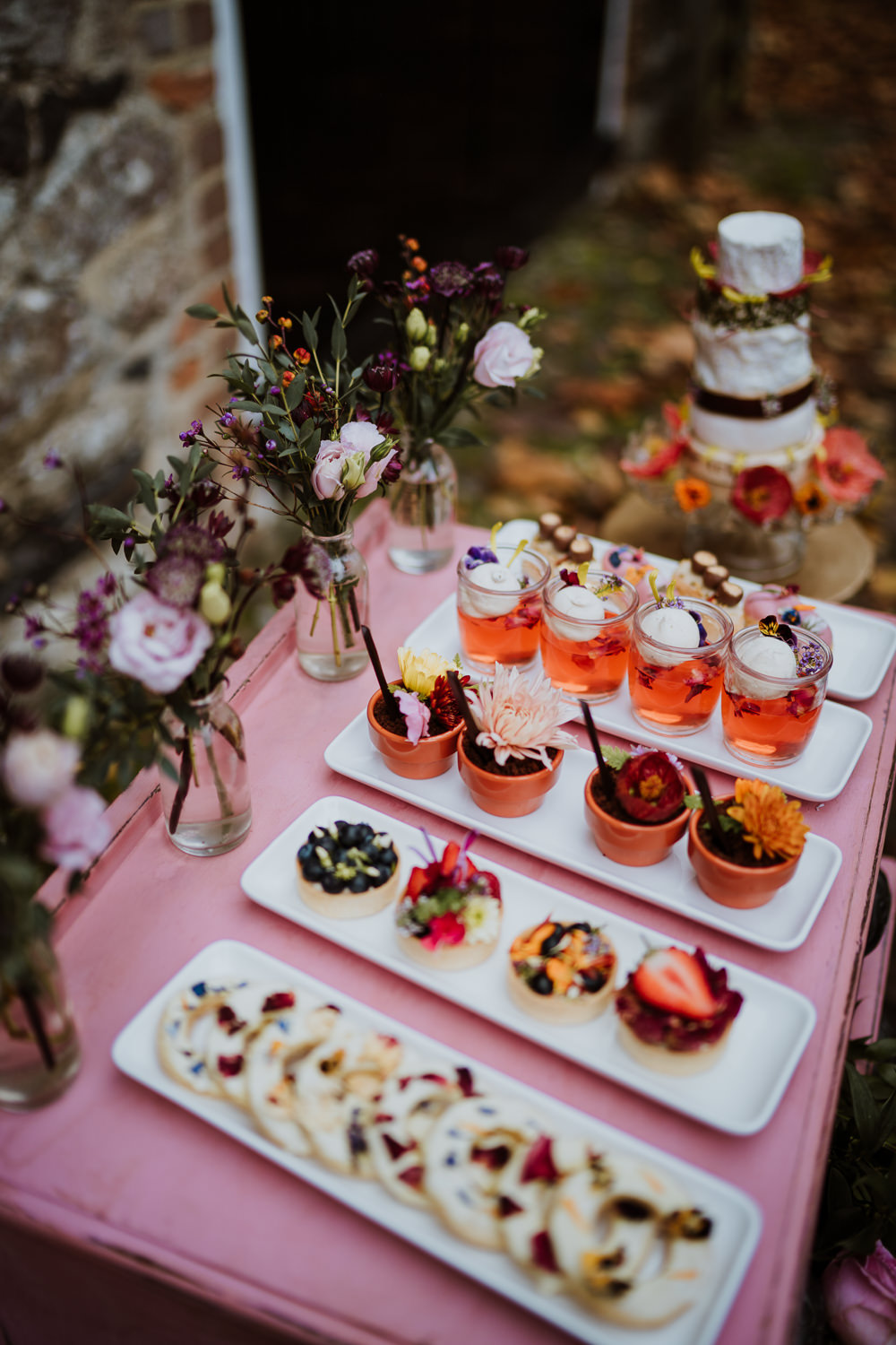 Grazing Food Table Sharing Platter Pink Dresser Great Comp Garden Wedding Nicola Dawson Photography