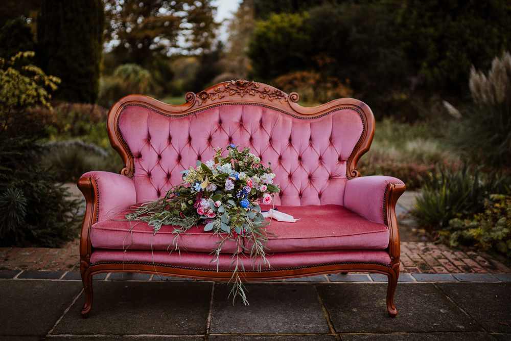 Pink Velvet Sofa Great Comp Garden Wedding Nicola Dawson Photography
