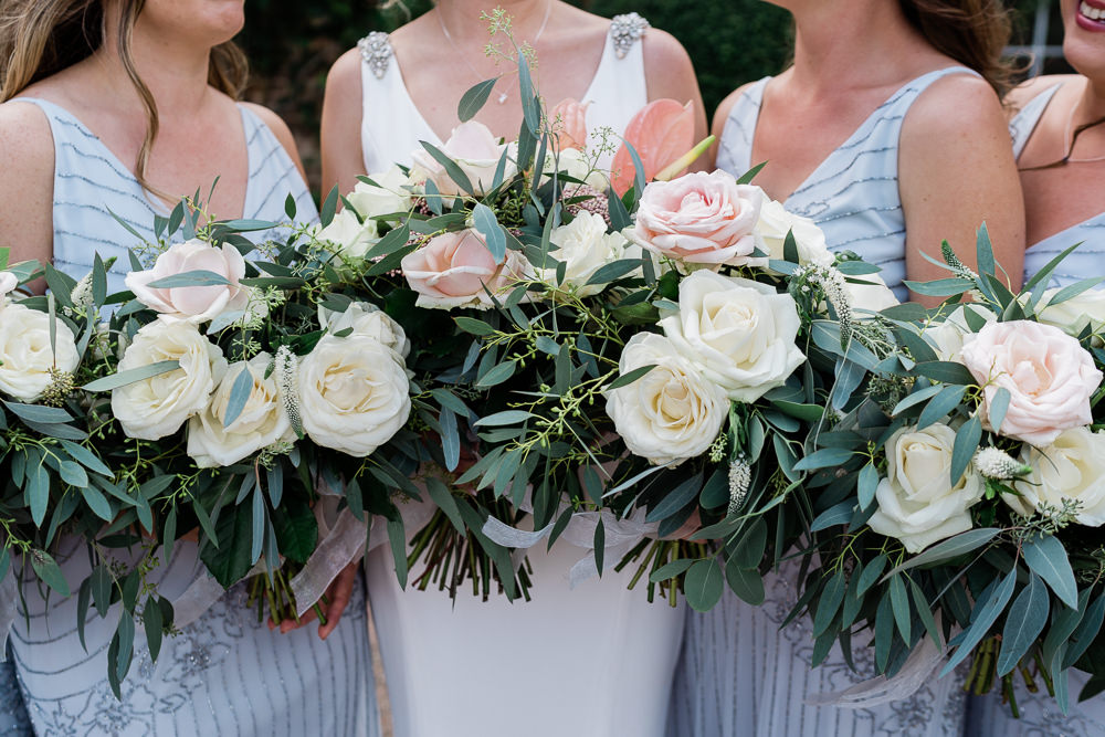 Bouquet Flowers Bride Bridal Protea Lily Flamingo Palms Tropical Bridesmaids Great Lodge Wedding Gemma Giorgio Photography