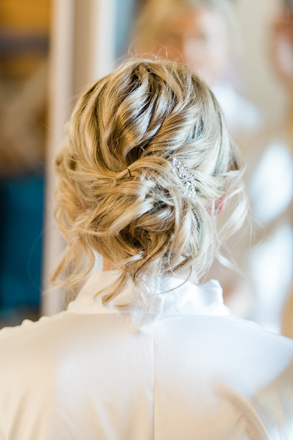 Bride Bridal Hair Style Up Do Great Lodge Wedding Gemma Giorgio Photography