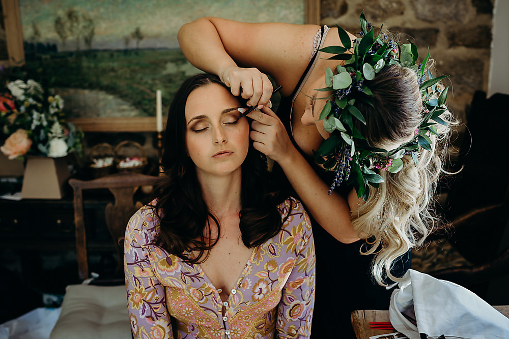 Bride Bridal Make Up Hadsham Farm Wedding Victoria Somerset How Photography