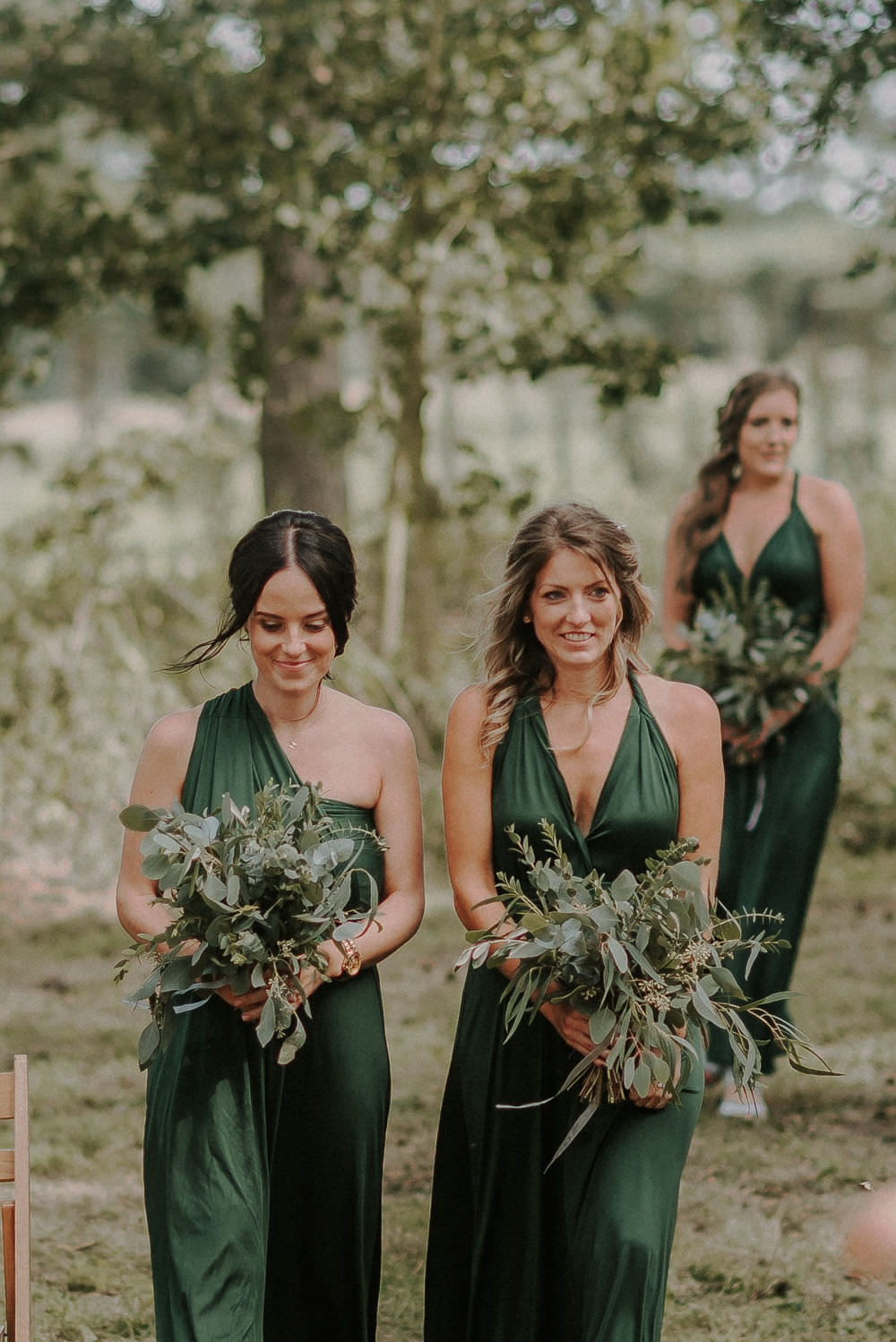 Bridesmaids Bridesmaid Dress Dresses Green Multiway Happy Valley Wedding Alice Cunliffe Photography