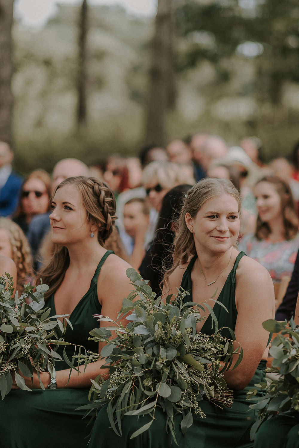 Bridesmaids Bridesmaid Dress Dresses Green Multiway Happy Valley Wedding Alice Cunliffe Photography