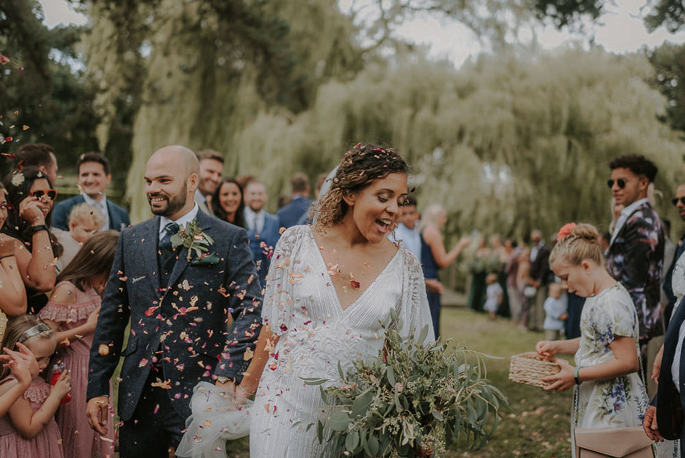 Confetti Throw Happy Valley Wedding Alice Cunliffe Photography