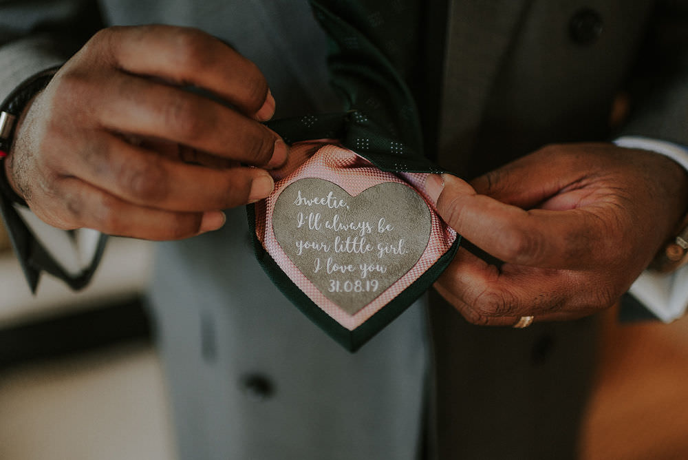 Tie Label Happy Valley Wedding Alice Cunliffe Photography
