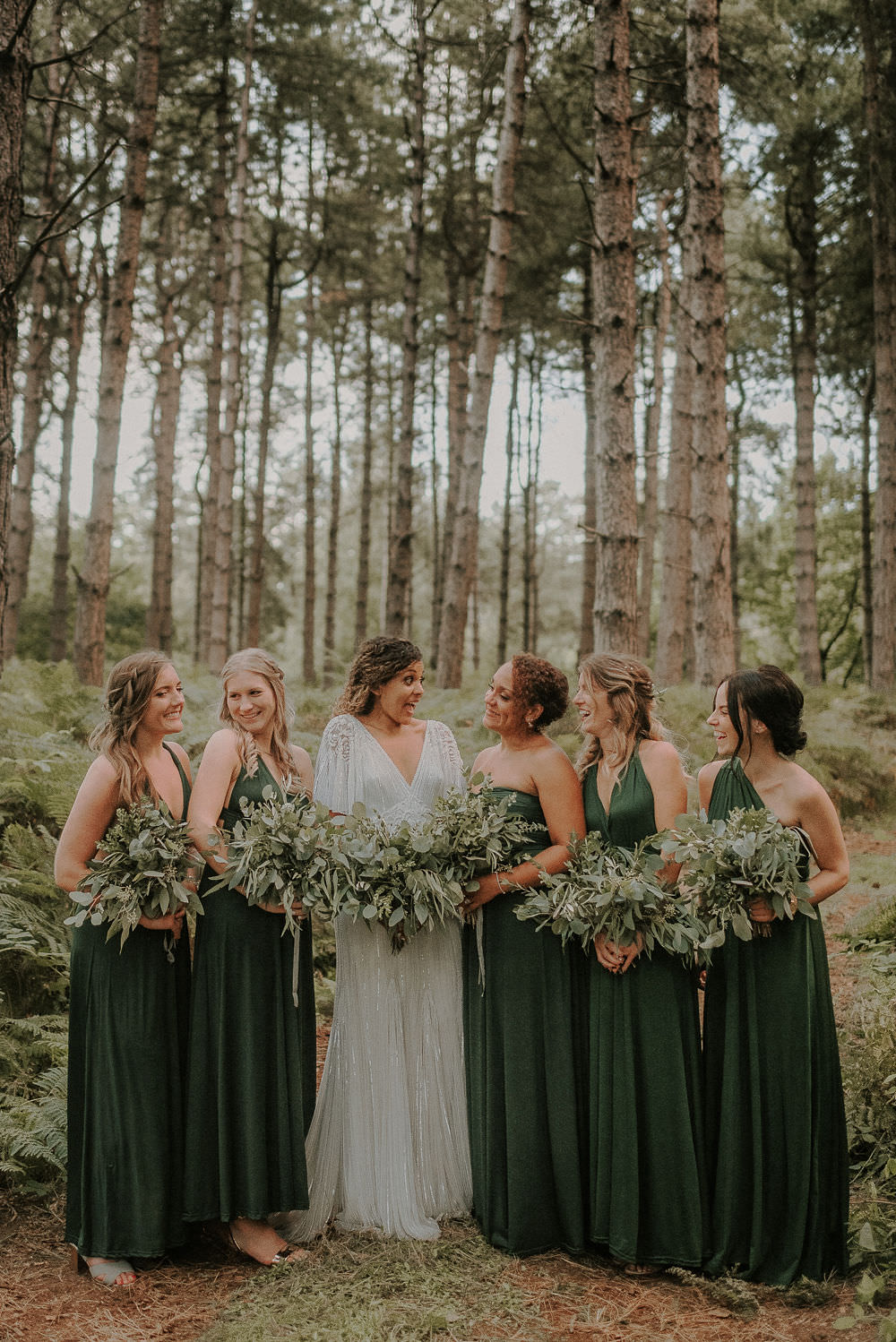 Bridesmaids Bridesmaid Dress Dresses Green Multiway Happy Valley Wedding Alice Cunliffe Photography