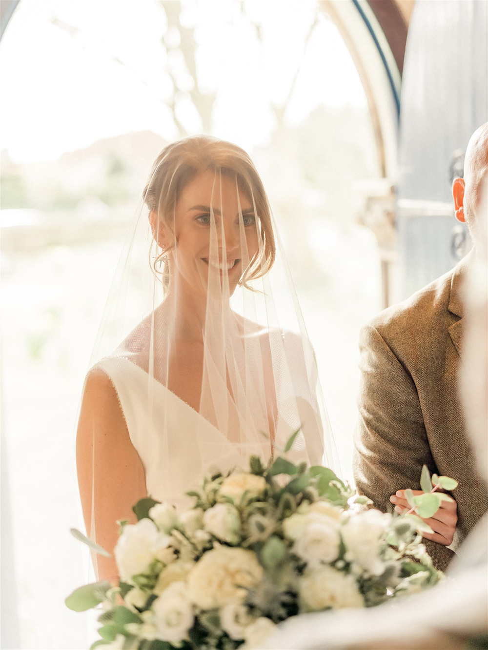 Bride Bridal Veil Lockdown Wedding Carn Patrick Photography