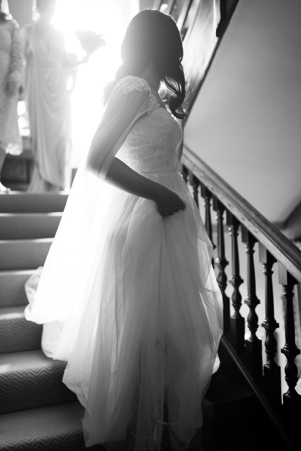 Bride Bridal Dress Gown Tulle Cape Wed2B Modern Romantic Wedding Red Maple Photography