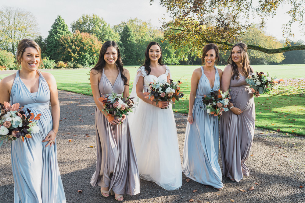 Bridesmaids Bridesmaid Dress Dresses Silver Taupe Modern Romantic Wedding Red Maple Photography