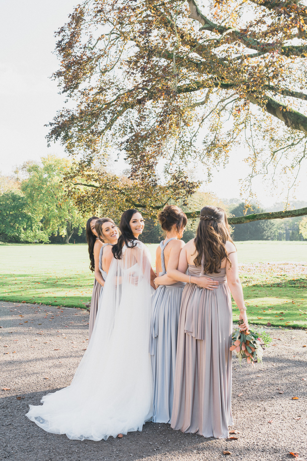 Bridesmaids Bridesmaid Dress Dresses Silver Taupe Modern Romantic Wedding Red Maple Photography