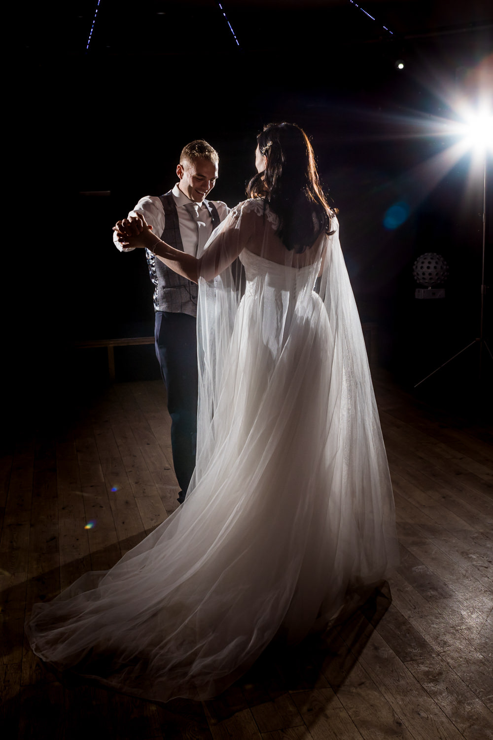 Bride Bridal Dress Gown Tulle Cape Wed2B Modern Romantic Wedding Red Maple Photography