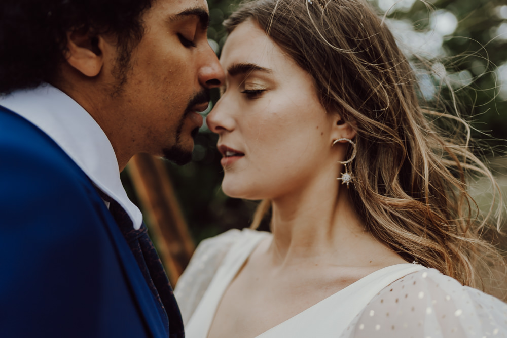 Bride Bridal Earrings Moon Star Navy Gold Wedding Ideas Gina Fernandes Photography