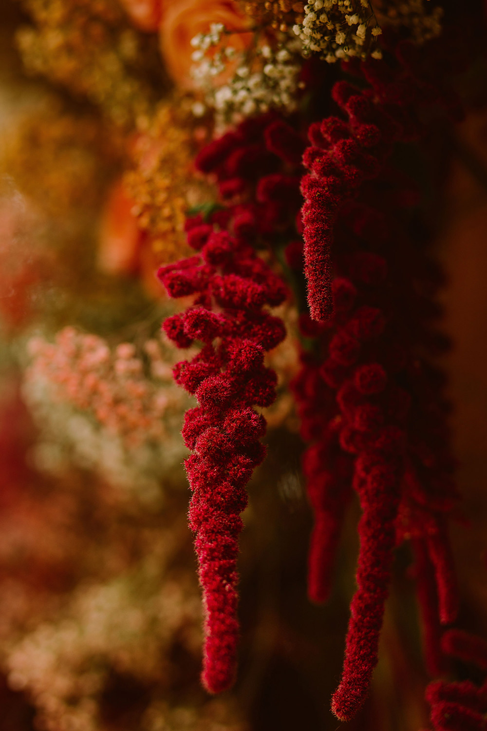 Amaranthus Rose Flowers Blush Burgundy Outdoor Autumn Wedding Ruby Walker Photography