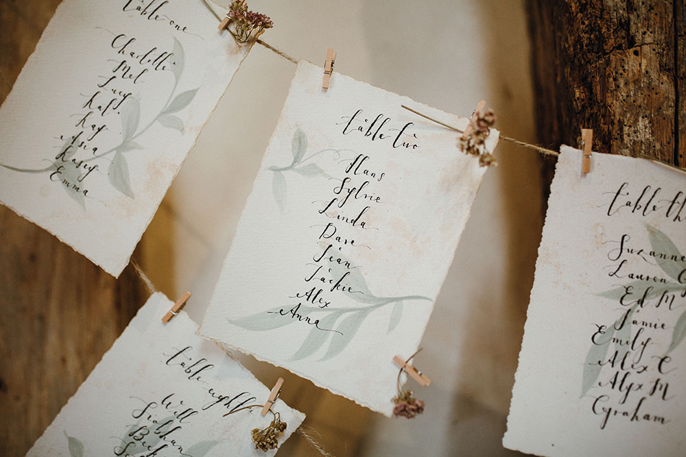 Table Plan Seating Chart Twine Pegs Preston Priory Barn Wedding Leah Lombardi Photography