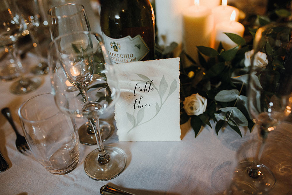 Table Number Preston Priory Barn Wedding Leah Lombardi Photography