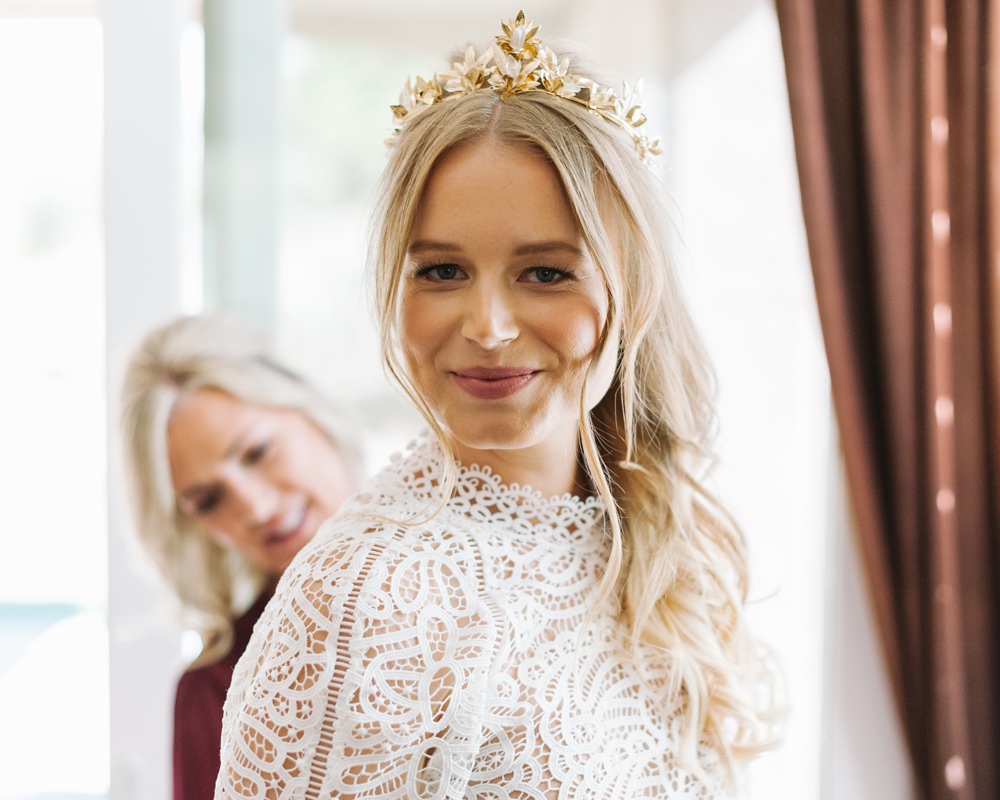 Bride Bridal Hair Make Up Crown Tiara Socal Wedding Mark Mirocha Photography