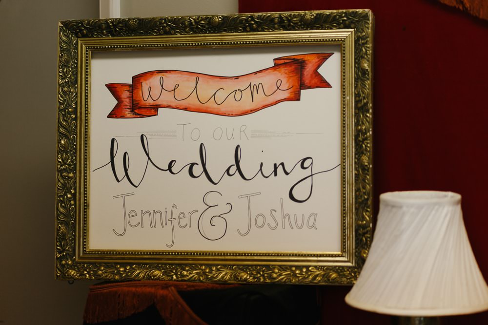 Welcome Sign Signs Signage Illustrated Village Hall Wedding Emily + Katy Photography