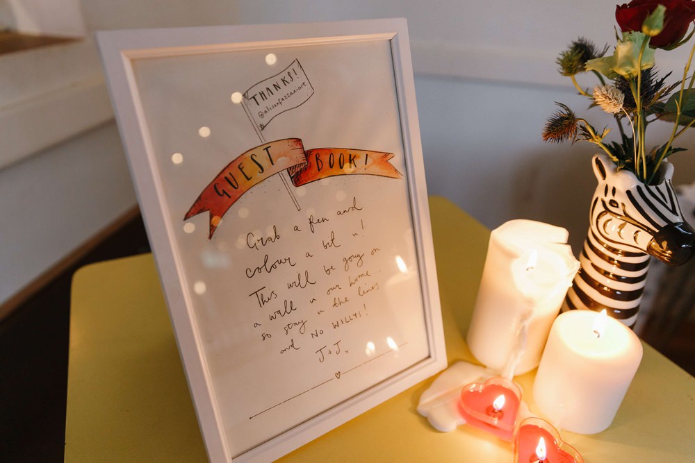 Guest Book Village Hall Wedding Emily + Katy Photography