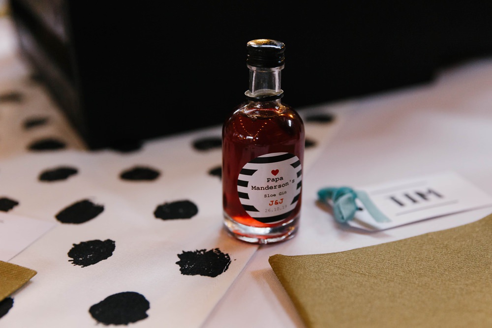 Bottle Favours Village Hall Wedding Emily + Katy Photography
