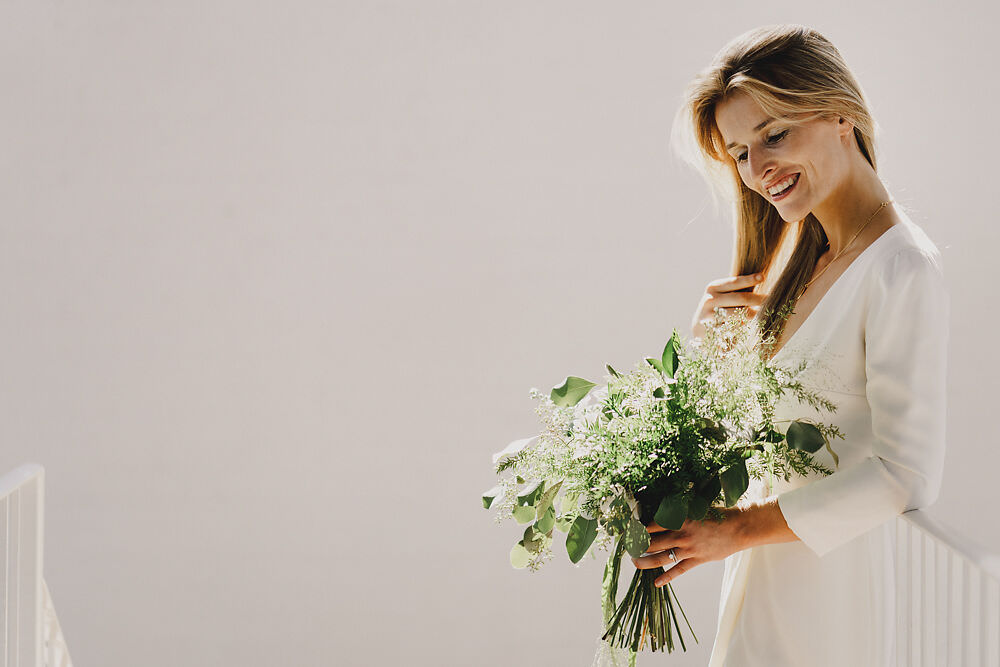 Bouquet Flowers Bride Bridal Greenery Winding House Wedding MIKI Studios