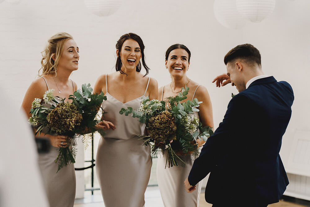 Bridesmaids Silk Top Skirt Bridesman Winding House Wedding MIKI Studios