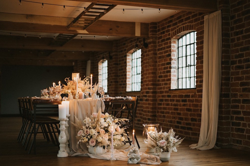 Floor Flowers Candles Fabric Pretty Decor Table Tablescape Ballet Wedding Ideas Henry Lowther Photographer