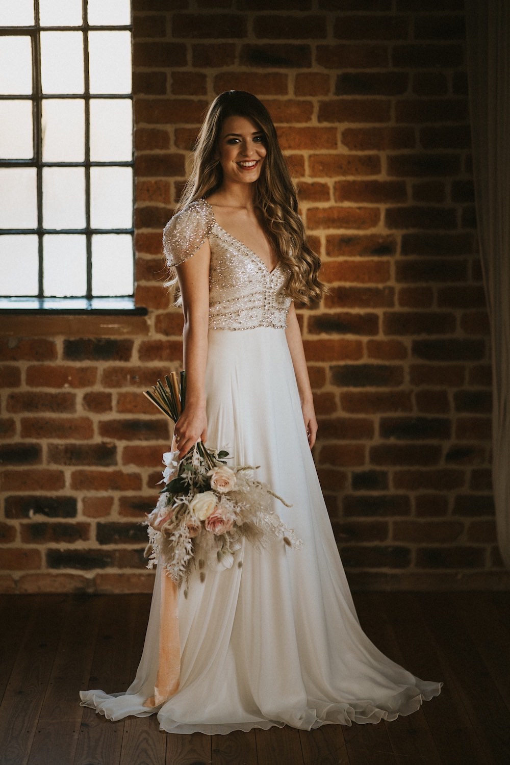 Dress Gown Bride Bridal Cap Sleeves Ballet Wedding Ideas Henry Lowther Photographer