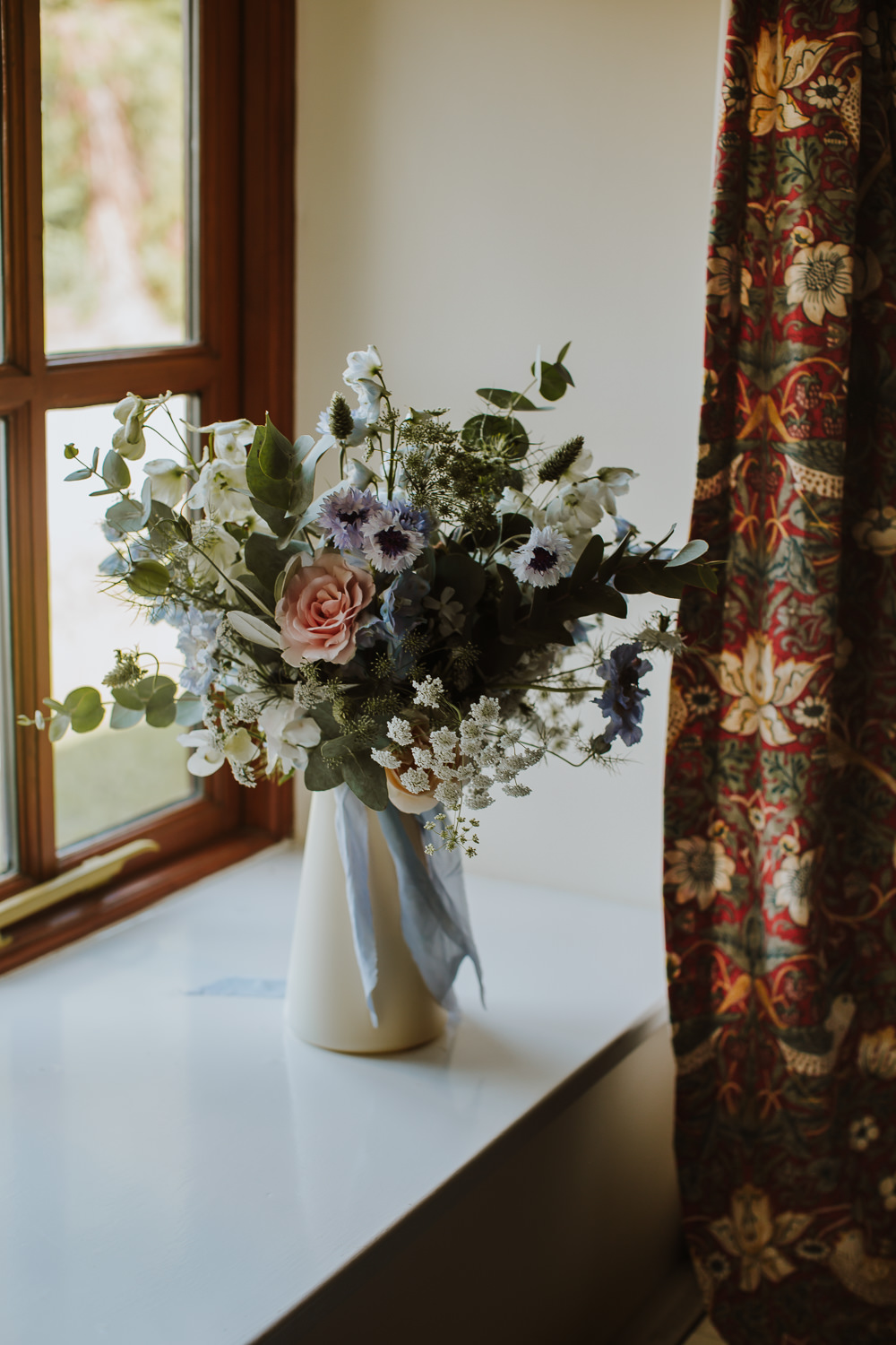 Jug Flowers Crafty Wedding Sam Bennett Photography