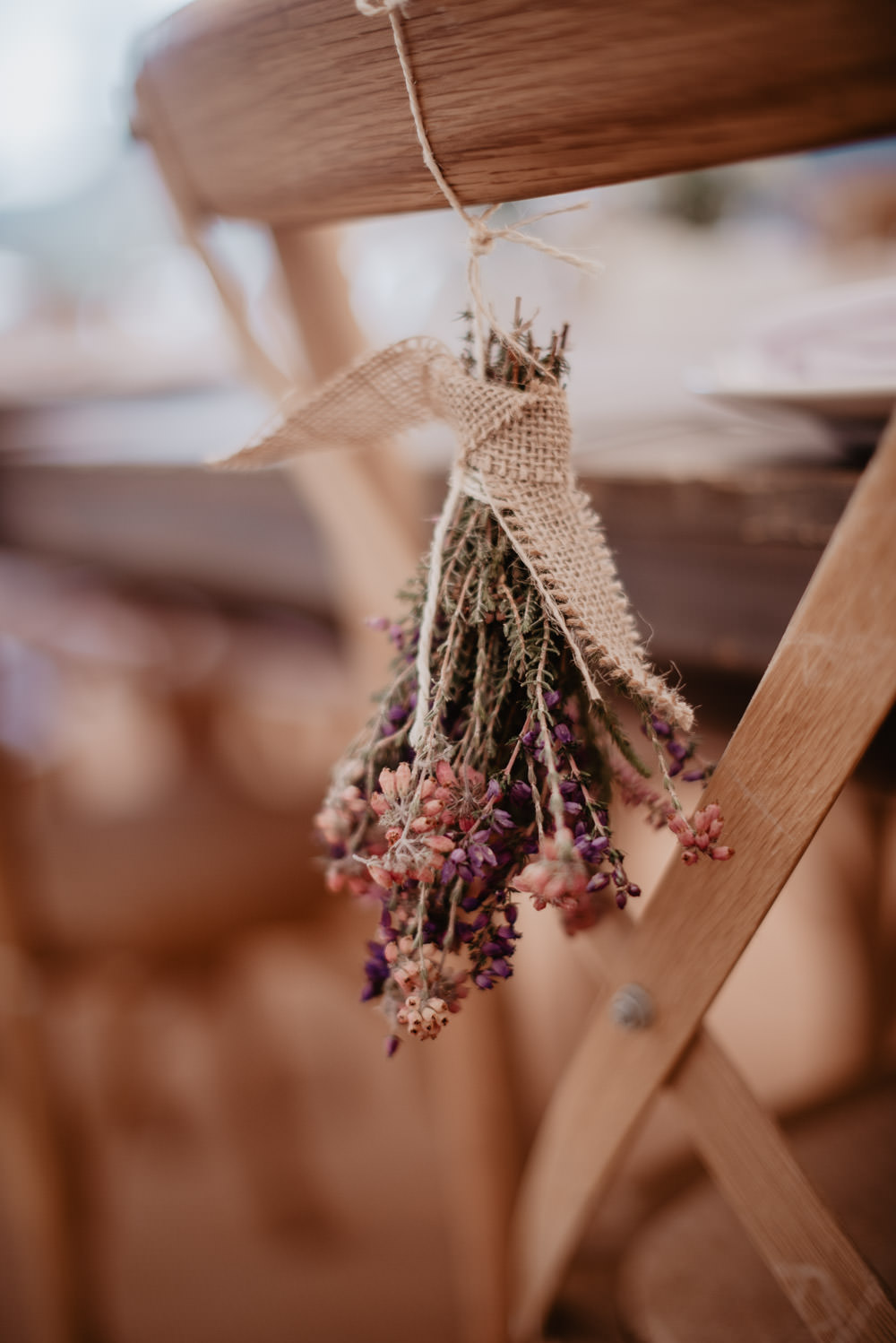 Chair Flowers Decor Family Farm Wedding Janine Kirkwood Photography