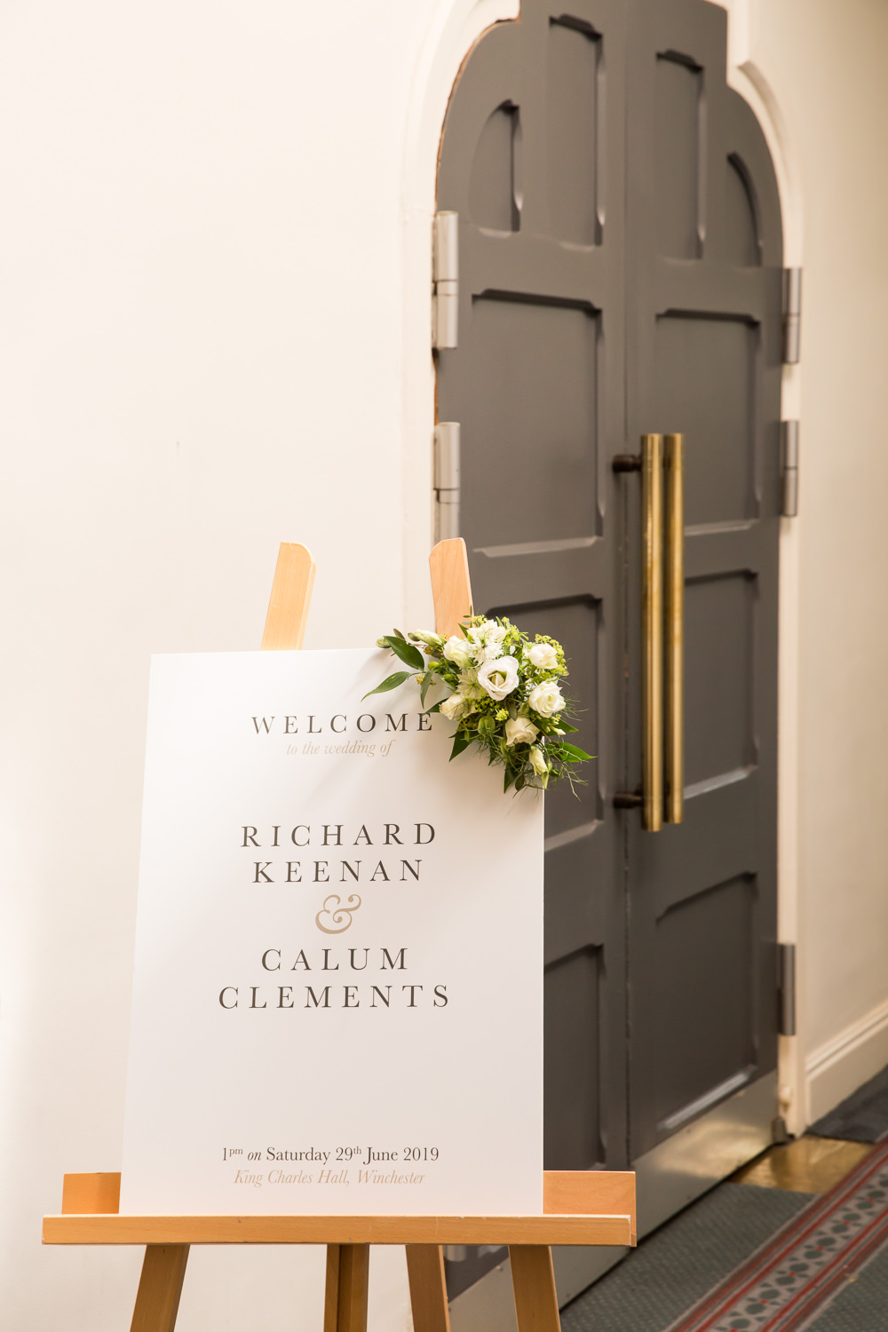 Welcome Sign Signs Signage Flowers Fullerton Estate Wedding Hannah Larkin Photography