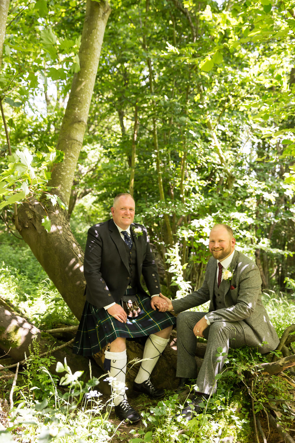 Groom Tweed Suit Kilt Fullerton Estate Wedding Hannah Larkin Photography