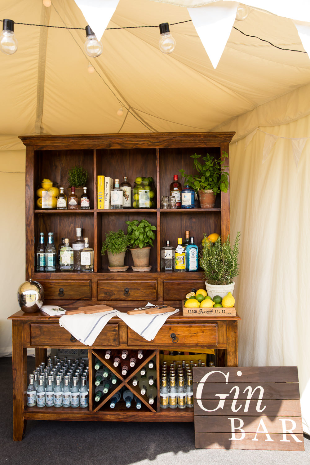 Gin Bar Decor Fullerton Estate Wedding Hannah Larkin Photography