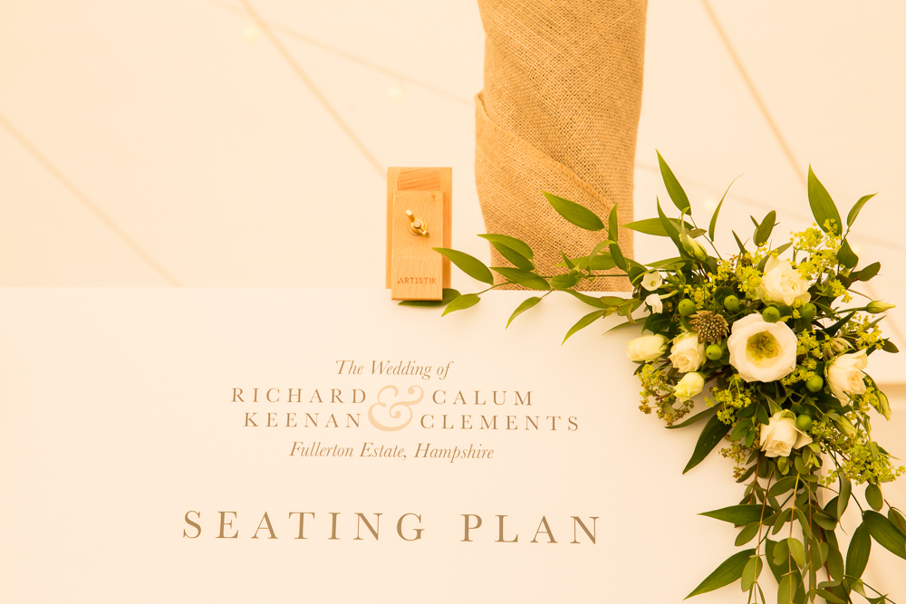 Table Plan Seating Chart Fullerton Estate Wedding Hannah Larkin Photography