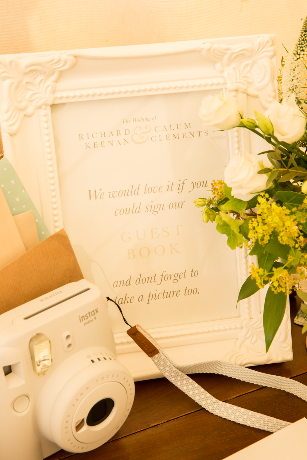 Guest Book Photo Camera Fullerton Estate Wedding Hannah Larkin Photography