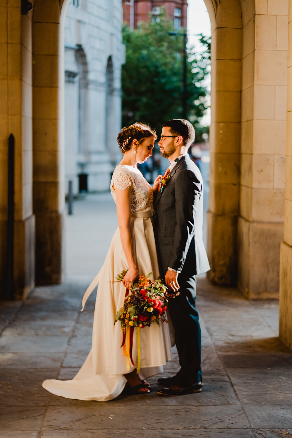 HOME Manchester Wedding Kate McCarthy Photography Dress Gown Bride Bridal Katya Katya Lace Top