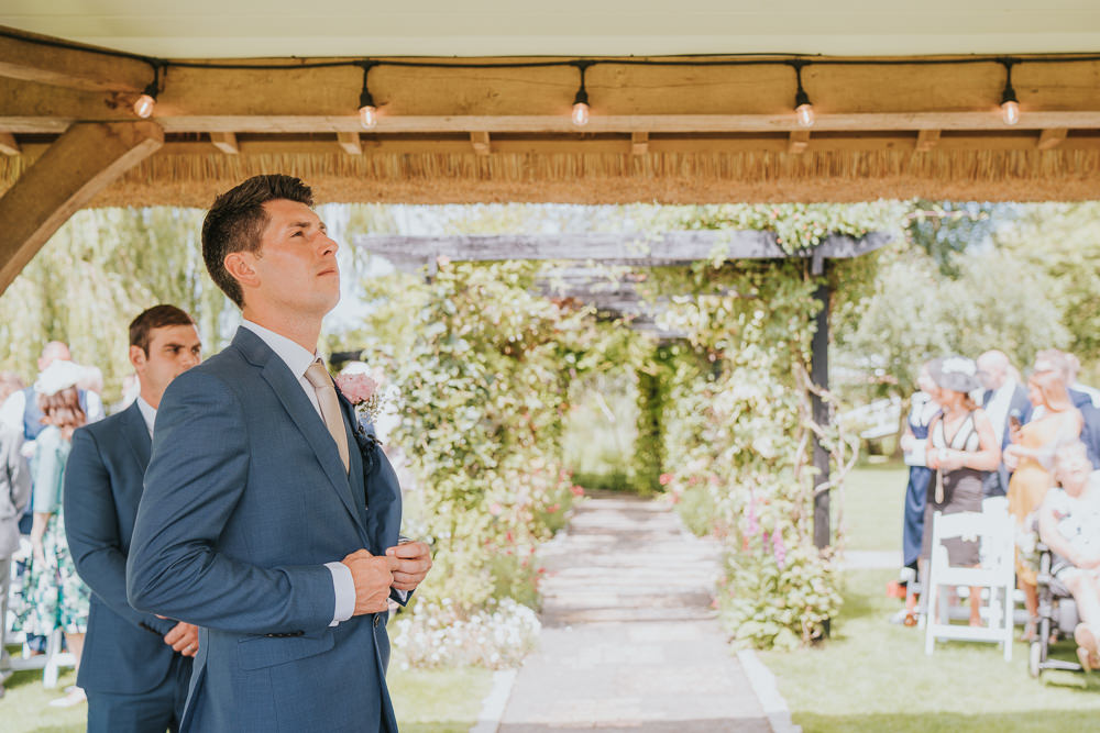 Groom Groomsmen Navy Suits Pink Ties High House Weddings Grace Elizabeth Photography