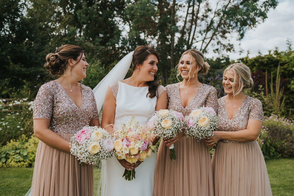 Pink Bridesmaid Dresses Bridesmaids Dress Beaded High House Weddings Grace Elizabeth Photography
