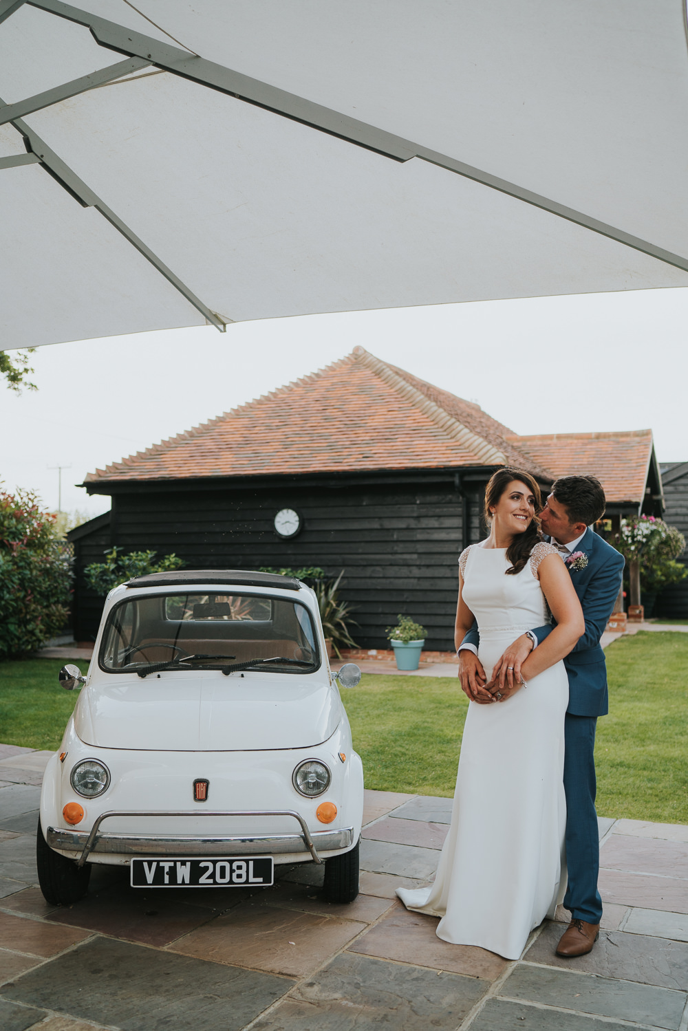 Fiat 500 Car Transport High House Weddings Grace Elizabeth Photography