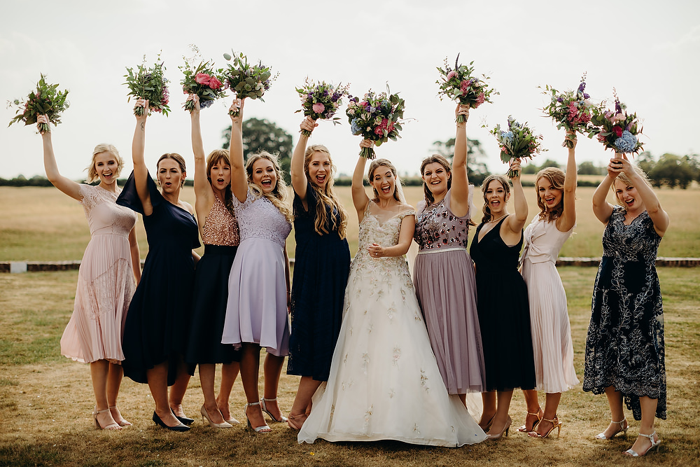 Bridesmaids Bridesmaid Dress Dresses Mismatched Purple Hornington Manor Wedding Richard Skins Photography