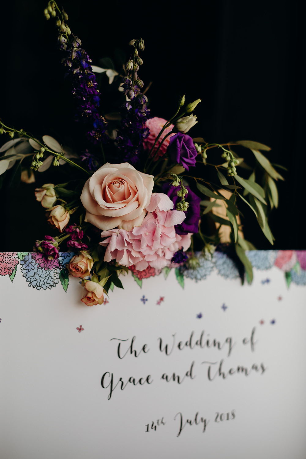 Sign Signs Signage Flowers Hornington Manor Wedding Richard Skins Photography