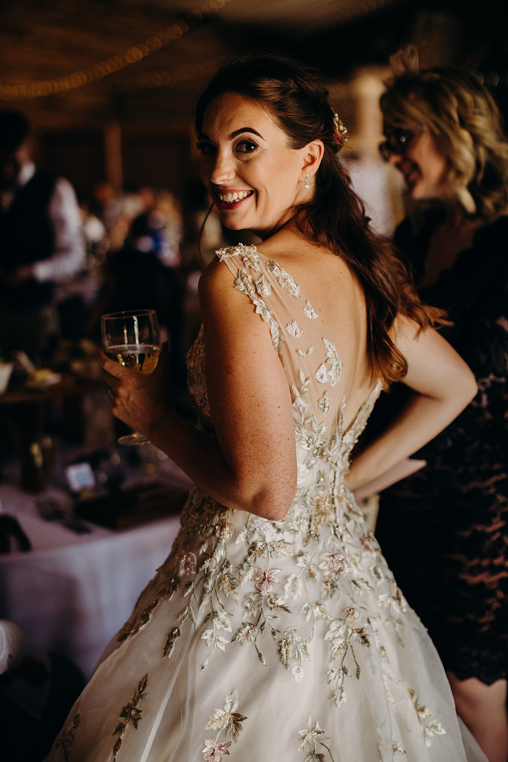 Bride Bridal Dress Gown Ian Stuart Summertime Embroidery Hornington Manor Wedding Richard Skins Photography