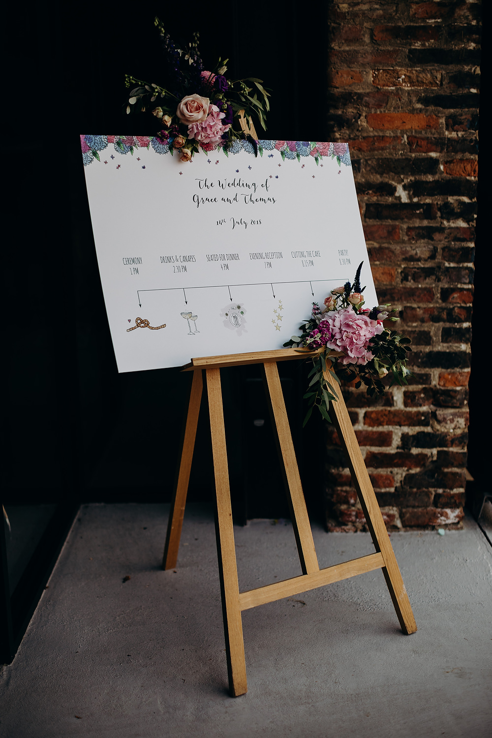 Sign Sign Signage Flowers Hornington Manor Wedding Richard Skins Photography