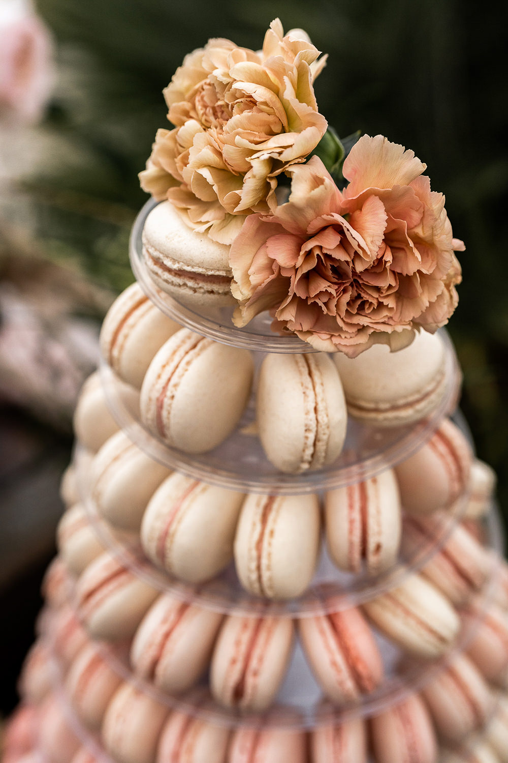 Macaron Tower Cake Ombre Marbella Elopement Wedding Nora Photography