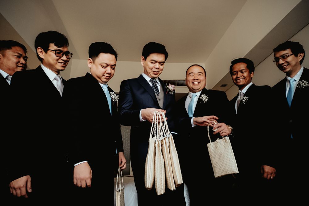Groom Suit Blue Grey Waistcoat Polka Dot Tie Groomsmen Philippines Wedding The Backyard Studios