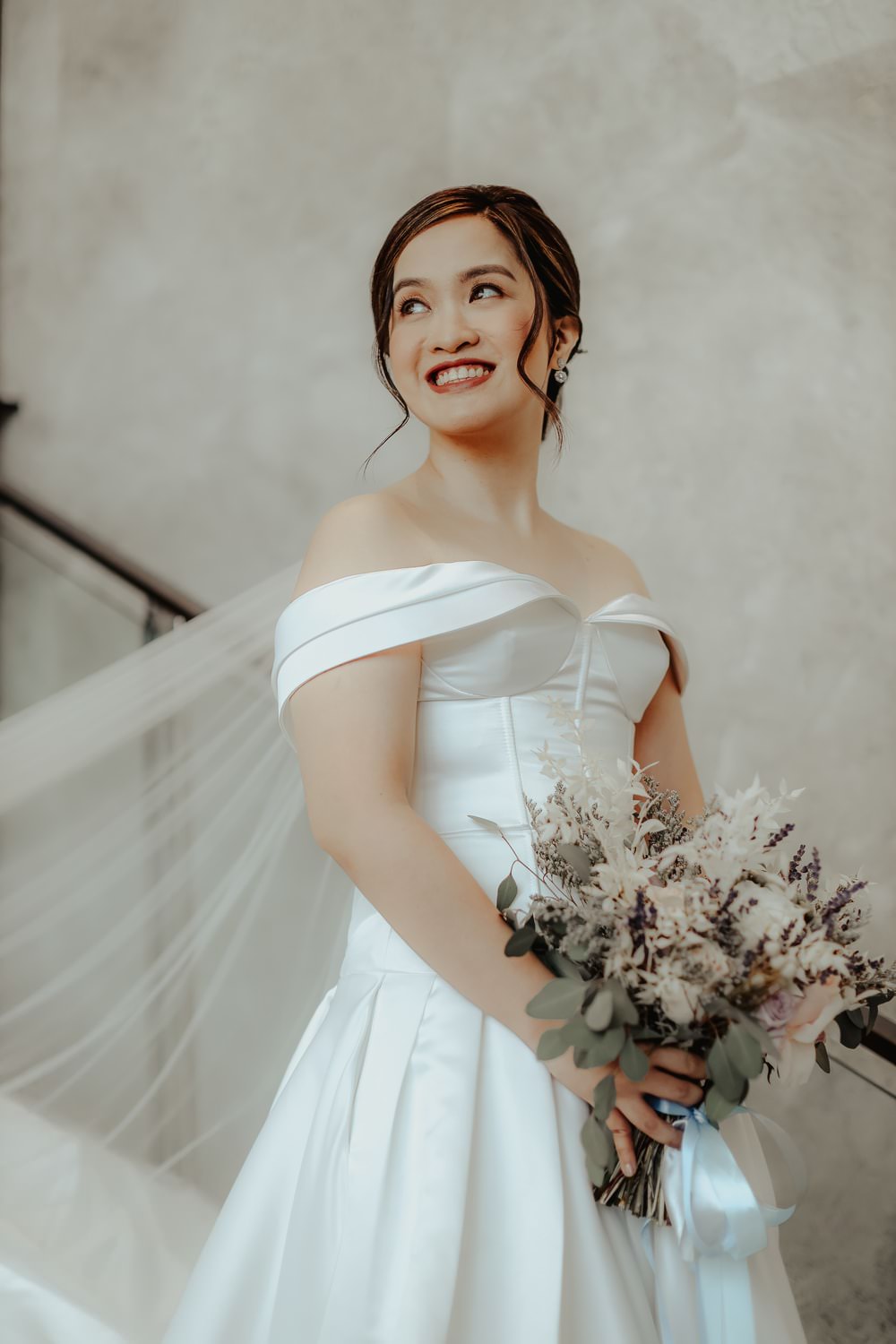 Dress Gown Bride Bridal Strapless Off Shoulder Bardot Philippines Wedding The Backyard Studios